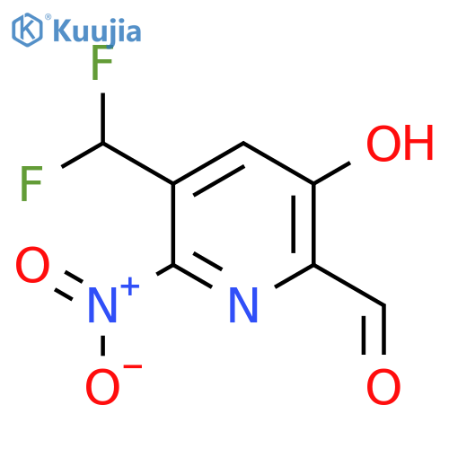 3-(Difluoromethyl)-5-hydroxy-2-nitropyridine-6-carboxaldehyde structure