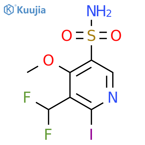 3-(Difluoromethyl)-2-iodo-4-methoxypyridine-5-sulfonamide structure
