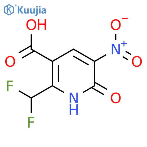 2-(Difluoromethyl)-6-hydroxy-5-nitropyridine-3-carboxylic acid structure