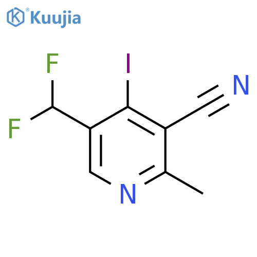 3-Cyano-5-(difluoromethyl)-4-iodo-2-methylpyridine structure