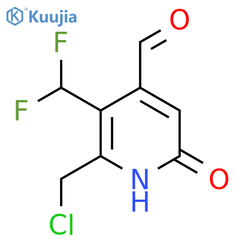 2-(Chloromethyl)-3-(difluoromethyl)-6-hydroxypyridine-4-carboxaldehyde structure