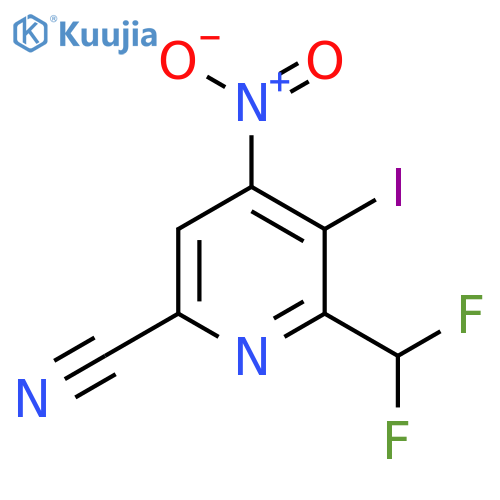 6-Cyano-2-(difluoromethyl)-3-iodo-4-nitropyridine structure