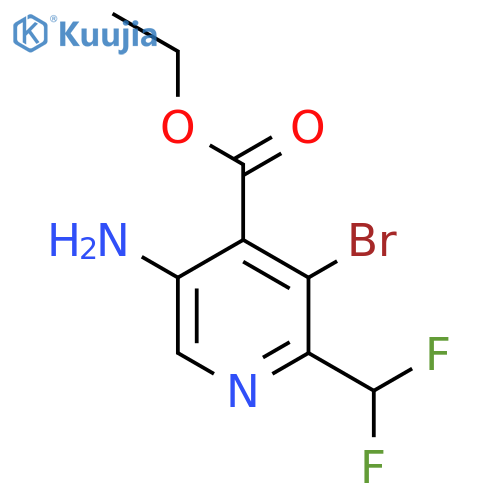 Ethyl 5-amino-3-bromo-2-(difluoromethyl)pyridine-4-carboxylate structure