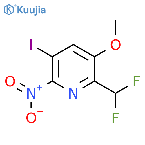 2-(Difluoromethyl)-5-iodo-3-methoxy-6-nitropyridine structure