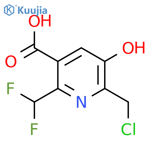 2-(Chloromethyl)-6-(difluoromethyl)-3-hydroxypyridine-5-carboxylic acid structure