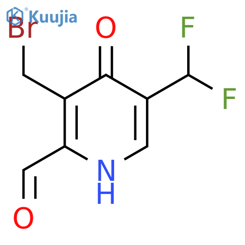 3-(Bromomethyl)-5-(difluoromethyl)-4-hydroxypyridine-2-carboxaldehyde structure