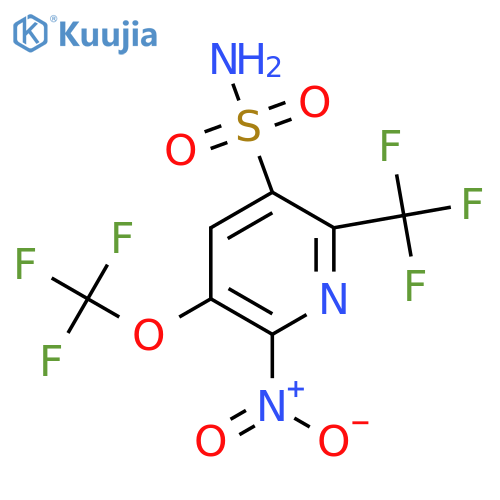 2-Nitro-3-(trifluoromethoxy)-6-(trifluoromethyl)pyridine-5-sulfonamide structure
