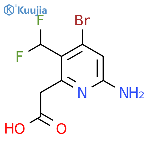 6-Amino-4-bromo-3-(difluoromethyl)pyridine-2-acetic acid structure