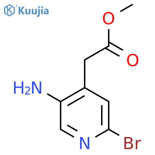 Methyl 5-amino-2-bromopyridine-4-acetate structure