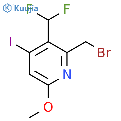 2-(Bromomethyl)-3-(difluoromethyl)-4-iodo-6-methoxypyridine structure