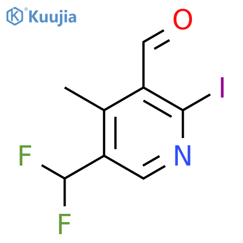 5-(Difluoromethyl)-2-iodo-4-methylpyridine-3-carboxaldehyde structure