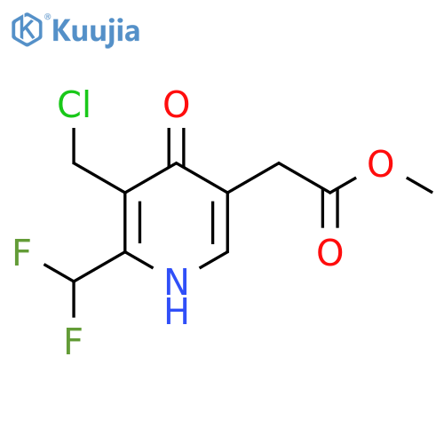 Methyl 3-(chloromethyl)-2-(difluoromethyl)-4-hydroxypyridine-5-acetate structure