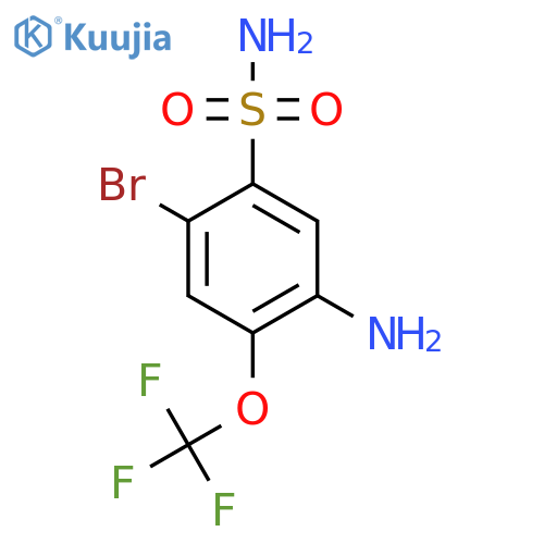 5-Amino-2-bromo-4-(trifluoromethoxy)benzenesulfonamide structure
