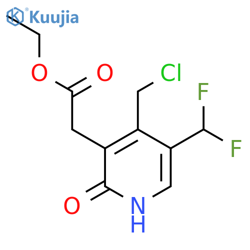 Ethyl 4-(chloromethyl)-5-(difluoromethyl)-2-hydroxypyridine-3-acetate structure