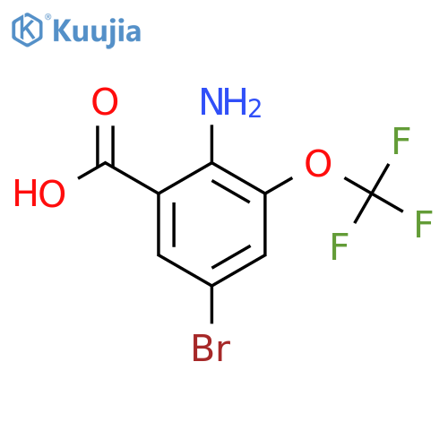 2-Amino-5-bromo-3-(trifluoromethoxy)benzoic acid structure