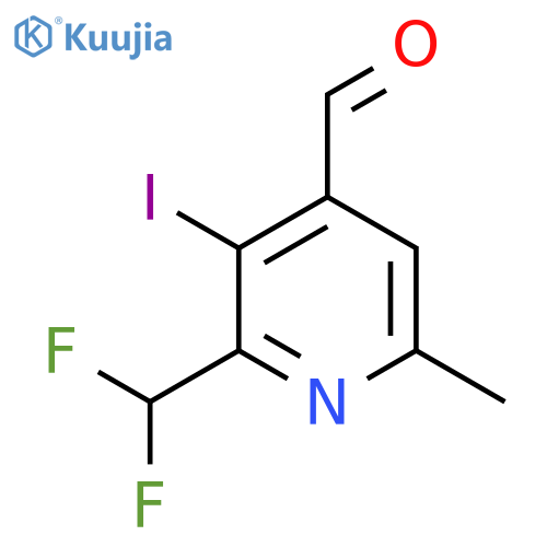 2-(Difluoromethyl)-3-iodo-6-methylpyridine-4-carboxaldehyde structure