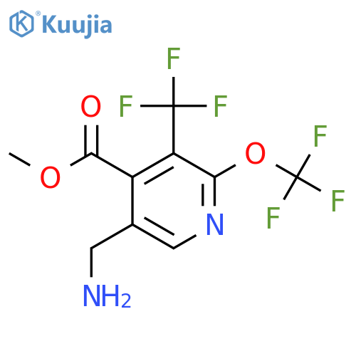 Methyl 5-(aminomethyl)-2-(trifluoromethoxy)-3-(trifluoromethyl)pyridine-4-carboxylate structure