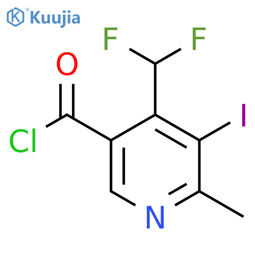 4-(Difluoromethyl)-3-iodo-2-methylpyridine-5-carbonyl chloride structure