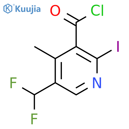 5-(Difluoromethyl)-2-iodo-4-methylpyridine-3-carbonyl chloride structure