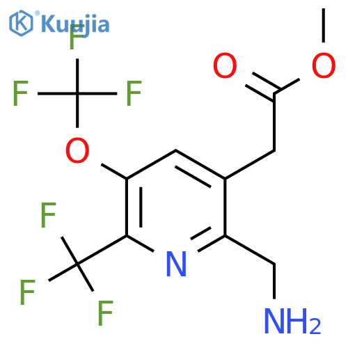 Methyl 2-(aminomethyl)-5-(trifluoromethoxy)-6-(trifluoromethyl)pyridine-3-acetate structure