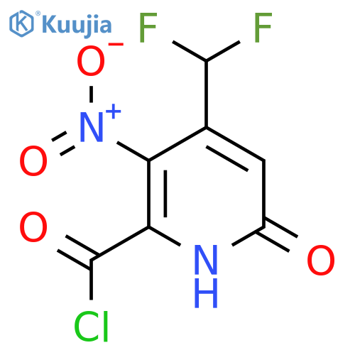 4-(Difluoromethyl)-6-hydroxy-3-nitropyridine-2-carbonyl chloride structure