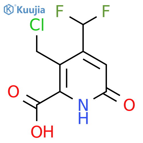 3-(Chloromethyl)-4-(difluoromethyl)-6-hydroxypyridine-2-carboxylic acid structure