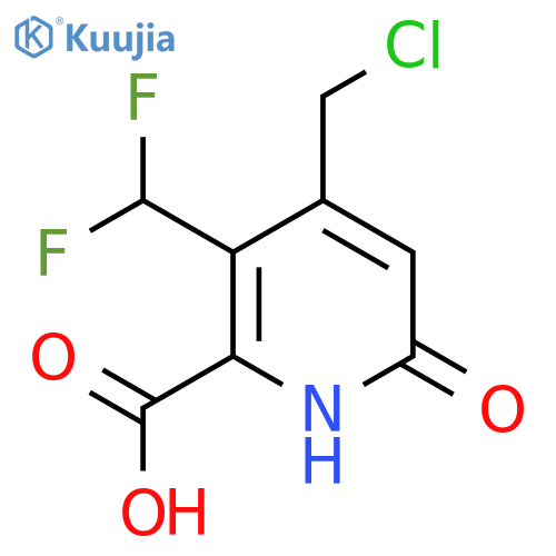 4-(Chloromethyl)-3-(difluoromethyl)-6-hydroxypyridine-2-carboxylic acid structure