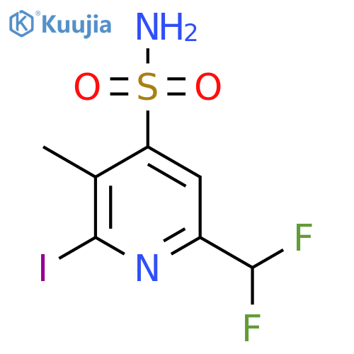 6-(Difluoromethyl)-2-iodo-3-methylpyridine-4-sulfonamide structure