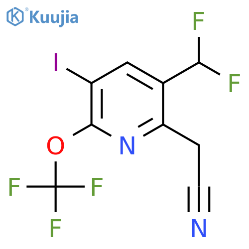 3-(Difluoromethyl)-5-iodo-6-(trifluoromethoxy)pyridine-2-acetonitrile structure