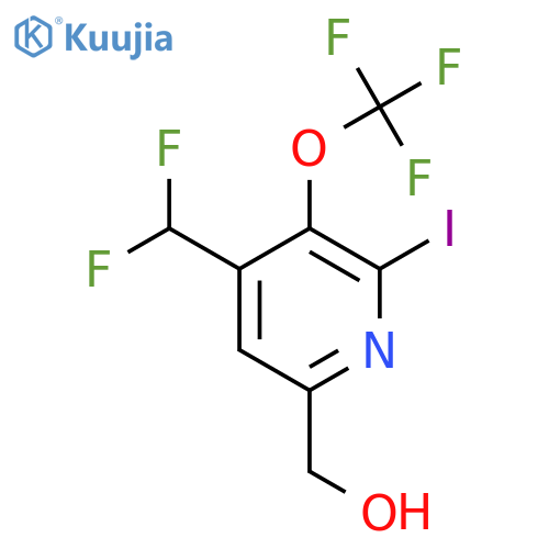 4-(Difluoromethyl)-2-iodo-3-(trifluoromethoxy)pyridine-6-methanol structure
