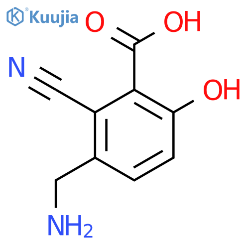 3-Aminomethyl-2-cyano-6-hydroxybenzoic acid structure