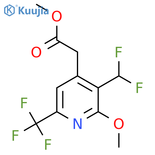 Methyl 3-(difluoromethyl)-2-methoxy-6-(trifluoromethyl)pyridine-4-acetate structure