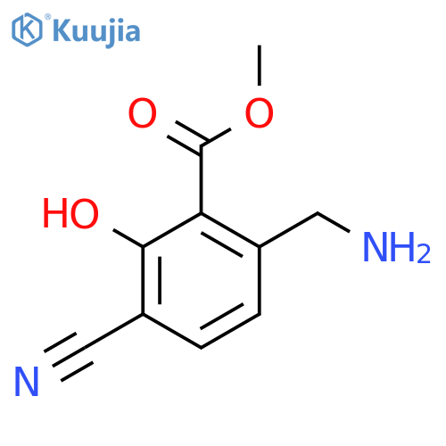 Methyl 6-aminomethyl-3-cyano-2-hydroxybenzoate structure