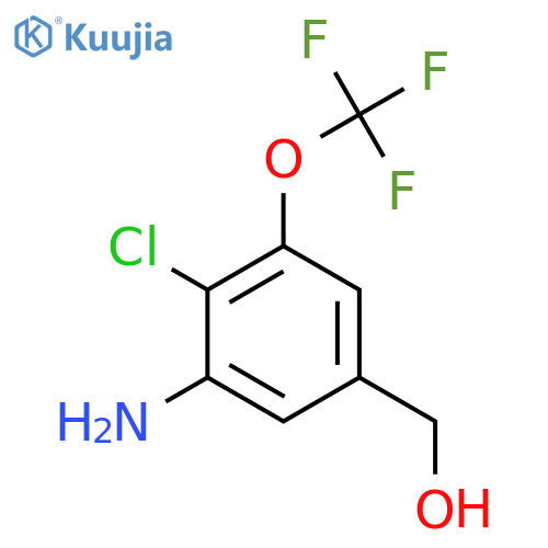 3-Amino-4-chloro-5-(trifluoromethoxy)benzyl alcohol structure