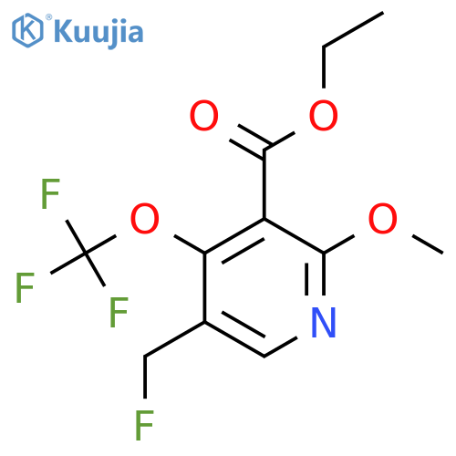 Ethyl 5-(fluoromethyl)-2-methoxy-4-(trifluoromethoxy)pyridine-3-carboxylate structure