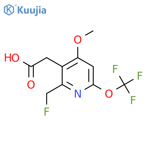 2-(Fluoromethyl)-4-methoxy-6-(trifluoromethoxy)pyridine-3-acetic acid structure