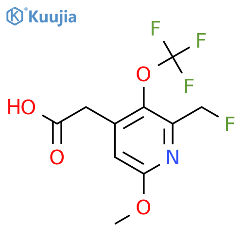 2-(Fluoromethyl)-6-methoxy-3-(trifluoromethoxy)pyridine-4-acetic acid structure