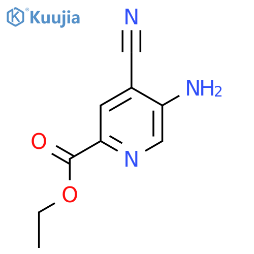 Ethyl 5-amino-4-cyanopicolinate structure