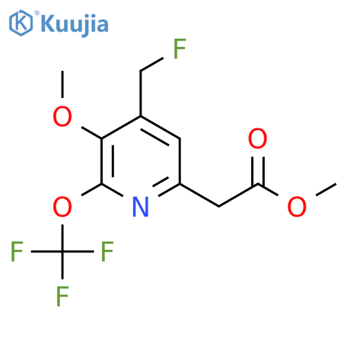 Methyl 4-(fluoromethyl)-3-methoxy-2-(trifluoromethoxy)pyridine-6-acetate structure