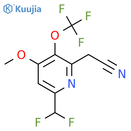 6-(Difluoromethyl)-4-methoxy-3-(trifluoromethoxy)pyridine-2-acetonitrile structure