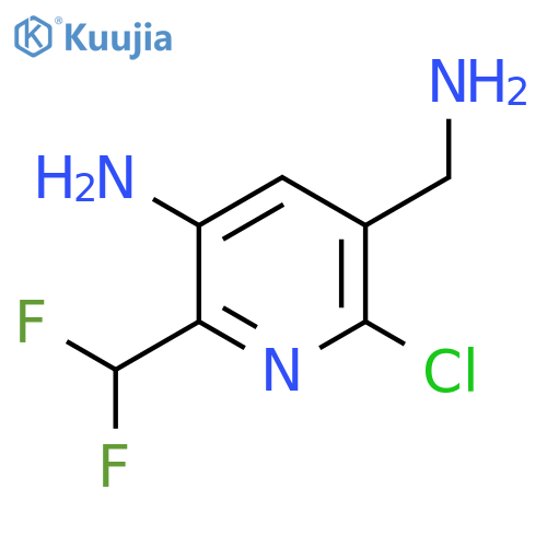 3-Amino-5-(aminomethyl)-6-chloro-2-(difluoromethyl)pyridine structure