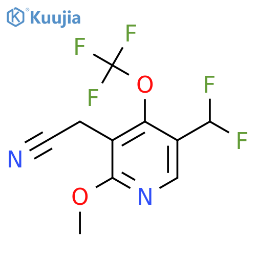 5-(Difluoromethyl)-2-methoxy-4-(trifluoromethoxy)pyridine-3-acetonitrile structure