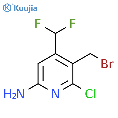 6-Amino-3-(bromomethyl)-2-chloro-4-(difluoromethyl)pyridine structure