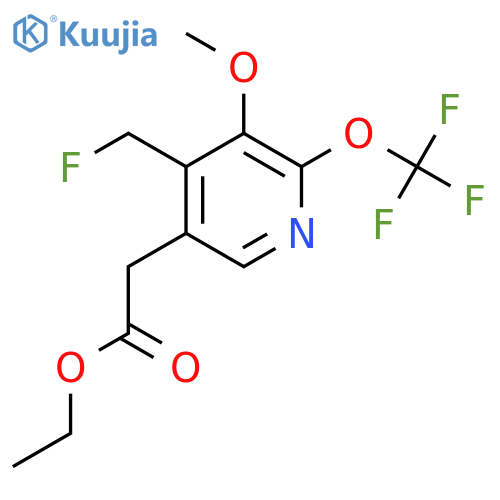 Ethyl 4-(fluoromethyl)-3-methoxy-2-(trifluoromethoxy)pyridine-5-acetate structure