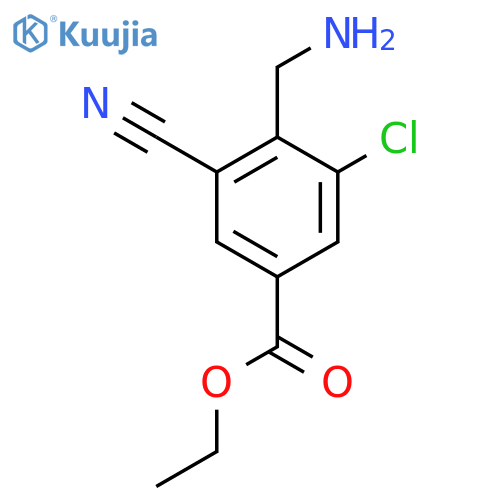 Ethyl 4-aminomethyl-3-chloro-5-cyanobenzoate structure