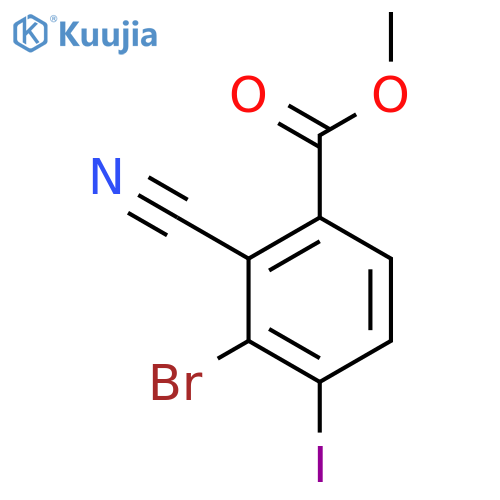Methyl 3-bromo-2-cyano-4-iodobenzoate structure