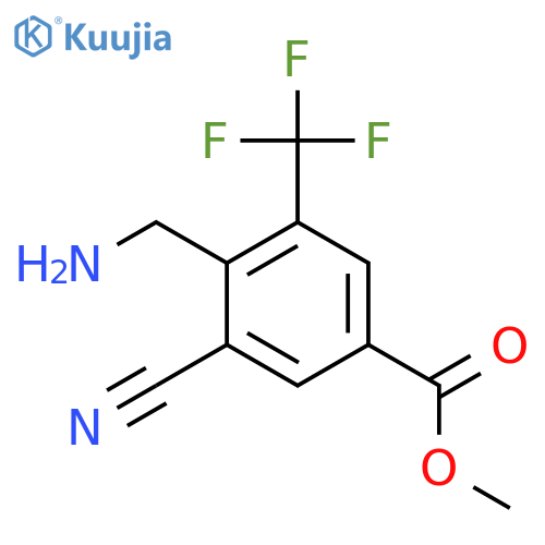 Methyl 4-aminomethyl-3-cyano-5-(trifluoromethyl)benzoate structure