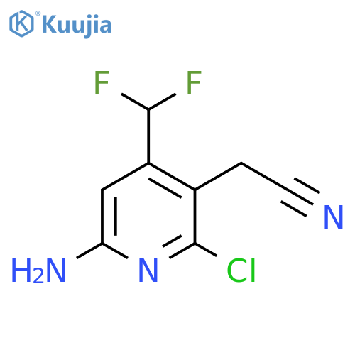 6-Amino-2-chloro-4-(difluoromethyl)pyridine-3-acetonitrile structure