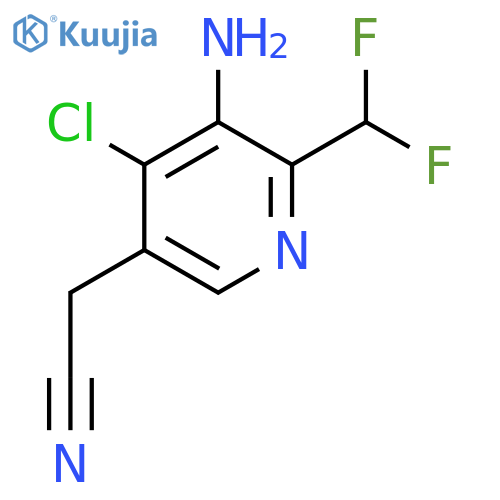 3-Amino-4-chloro-2-(difluoromethyl)pyridine-5-acetonitrile structure