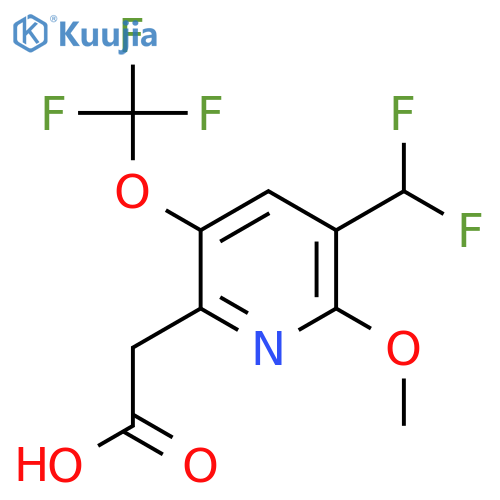 3-(Difluoromethyl)-2-methoxy-5-(trifluoromethoxy)pyridine-6-acetic acid structure